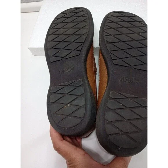 Nicole Natural Tan Leather Loafer  Flats Womens - Size 8.5 M - Picture 7 of 10